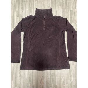 Columbia Pullover Fleece Outdoor Sweatshirt Jacket Top Womens Size XL Black